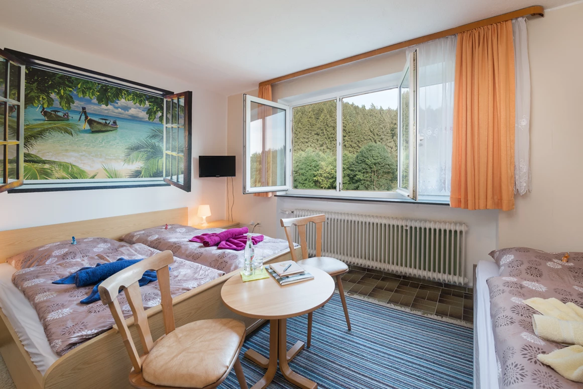 Frühstückspension: Dreibettzimmer - Gruppenferienhäuser & Hotel-Pension Dressel